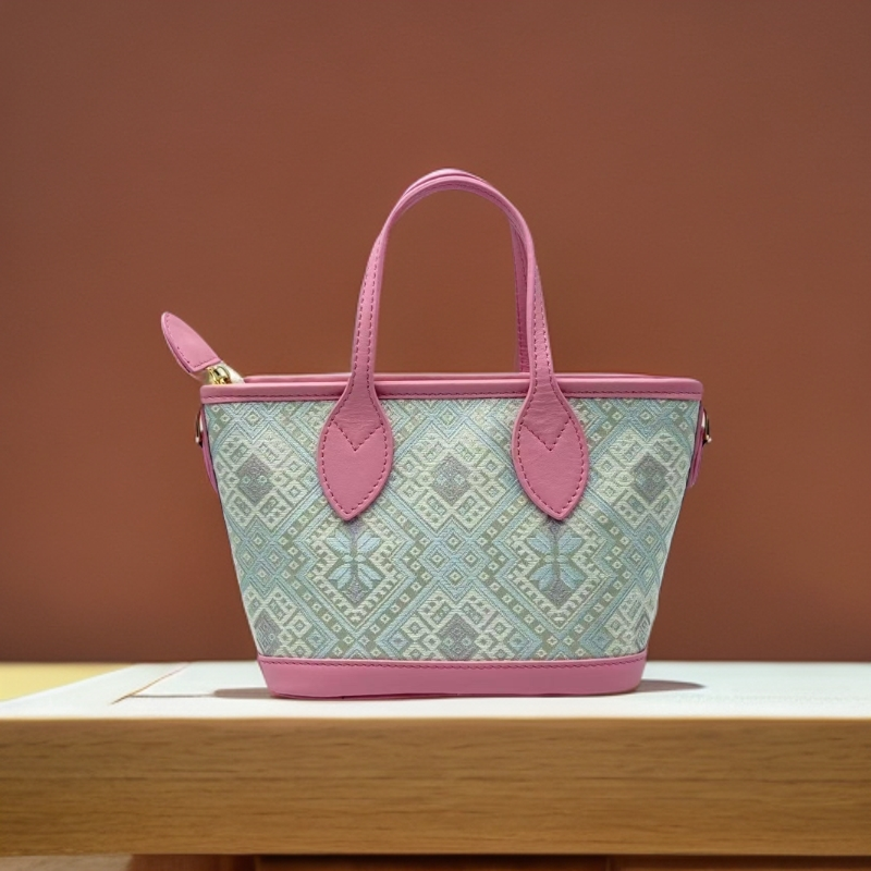 广西壮锦非遗小托特手提包BB包牛皮新中式民族风女士包小众时尚