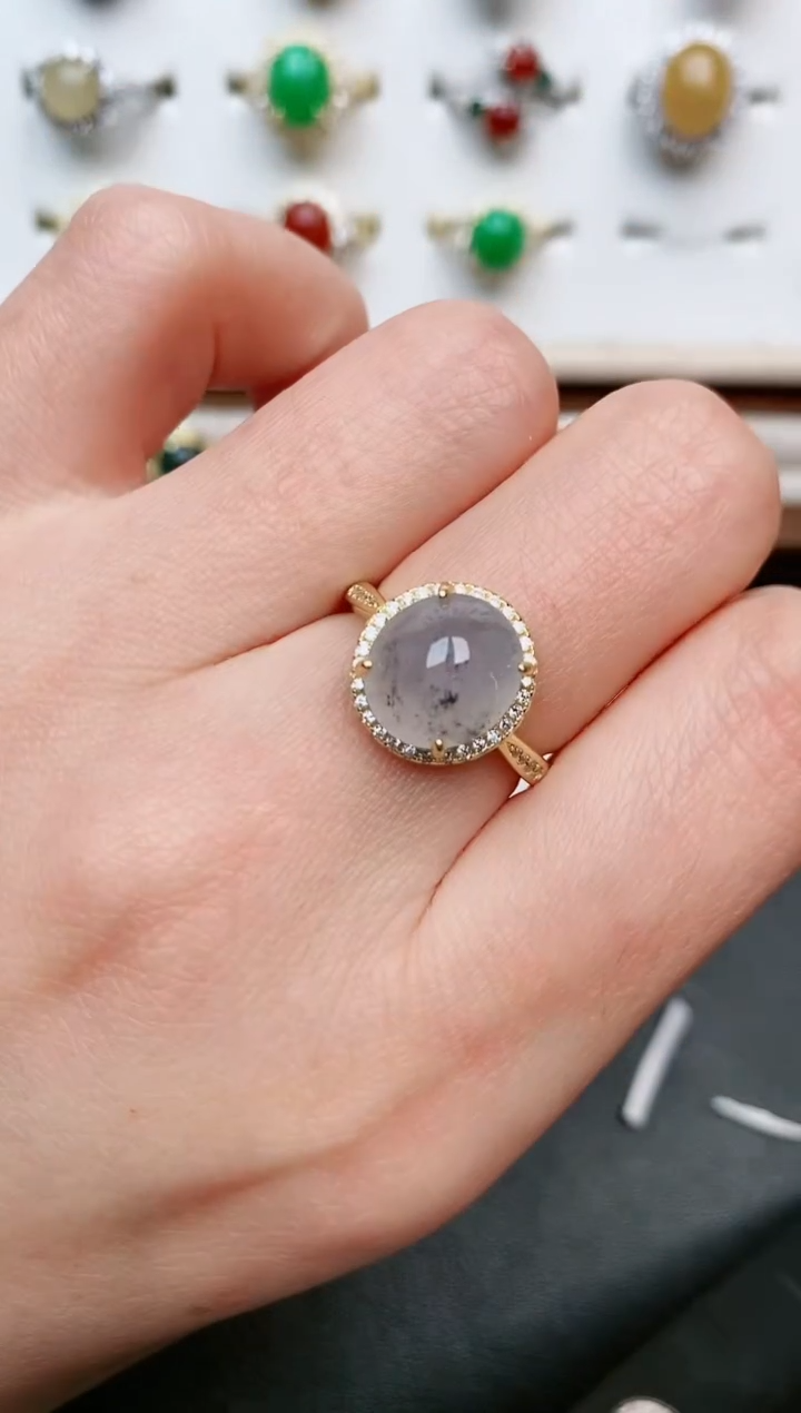 【闪购商品】翡翠戒指银S925镶嵌....