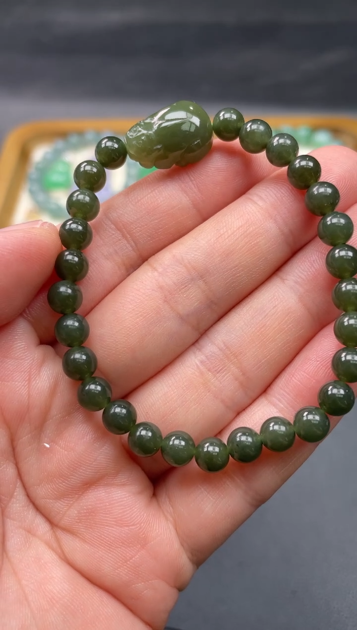 【闪购商品】和田玉珠串未镶嵌9..........