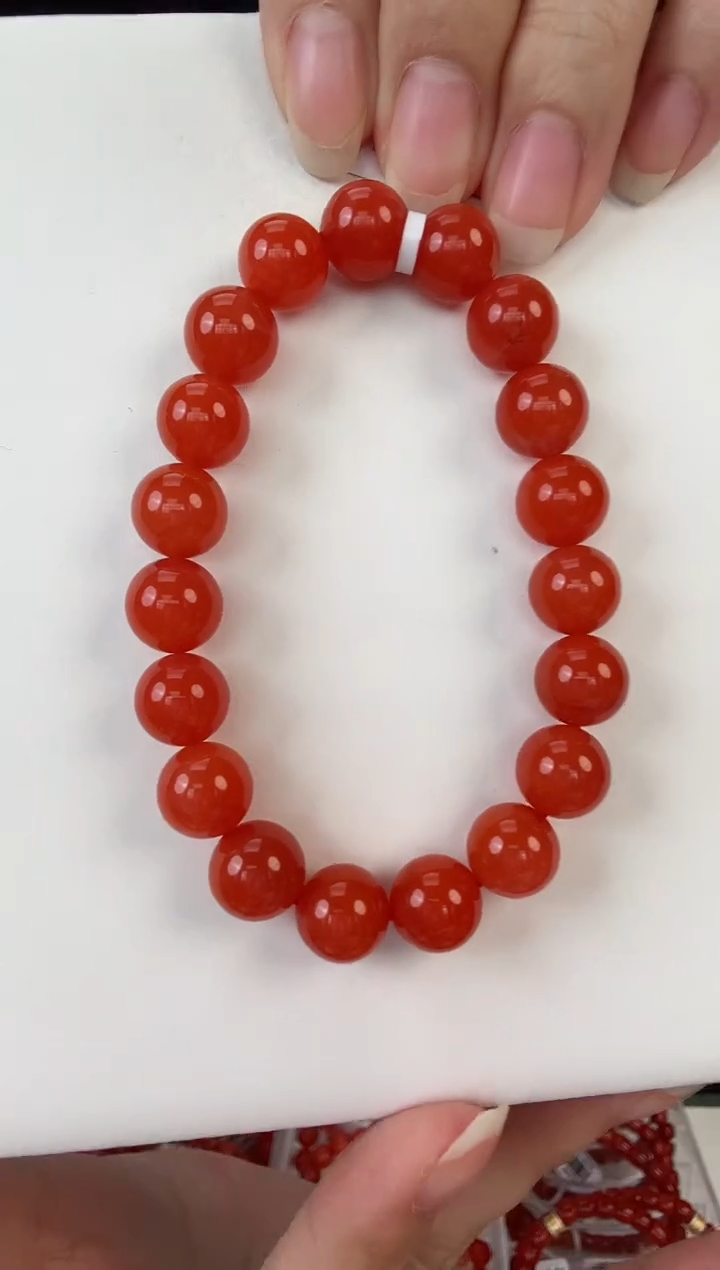 【闪购商品】南红玛瑙滴水洞手串10+未镶嵌一个/条