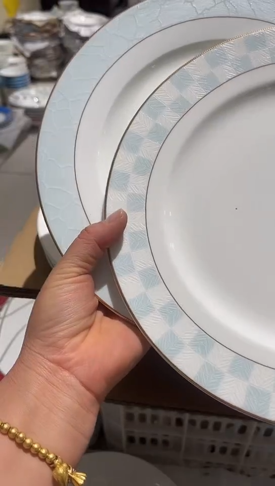 瓷10.5平盘2个微瑕