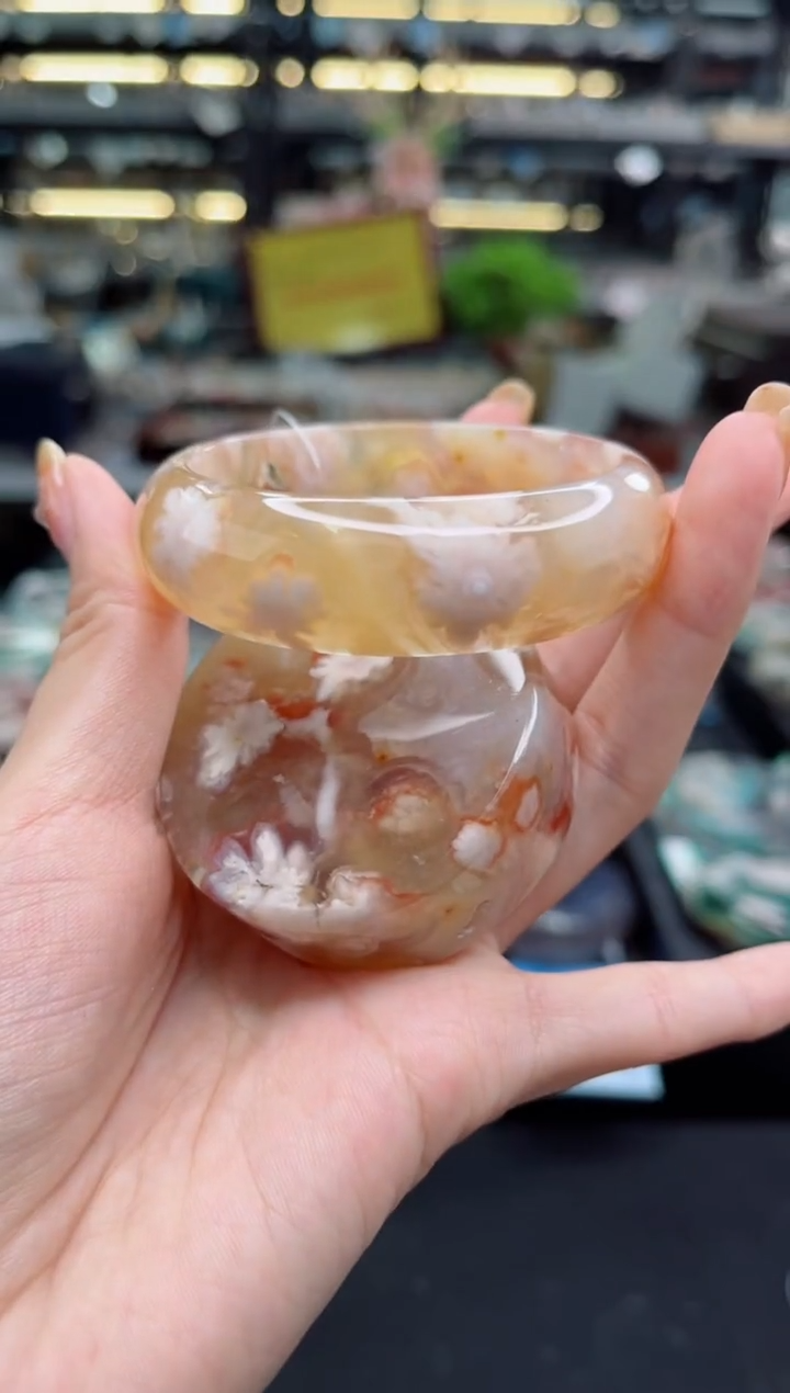 【闪购商品】石英质玉手镯未镶嵌53圈口（赠品镯心）S98076