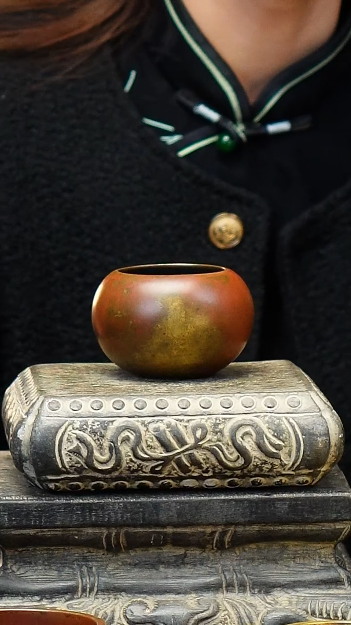 炉天下大红袍迷你巴格钵盂