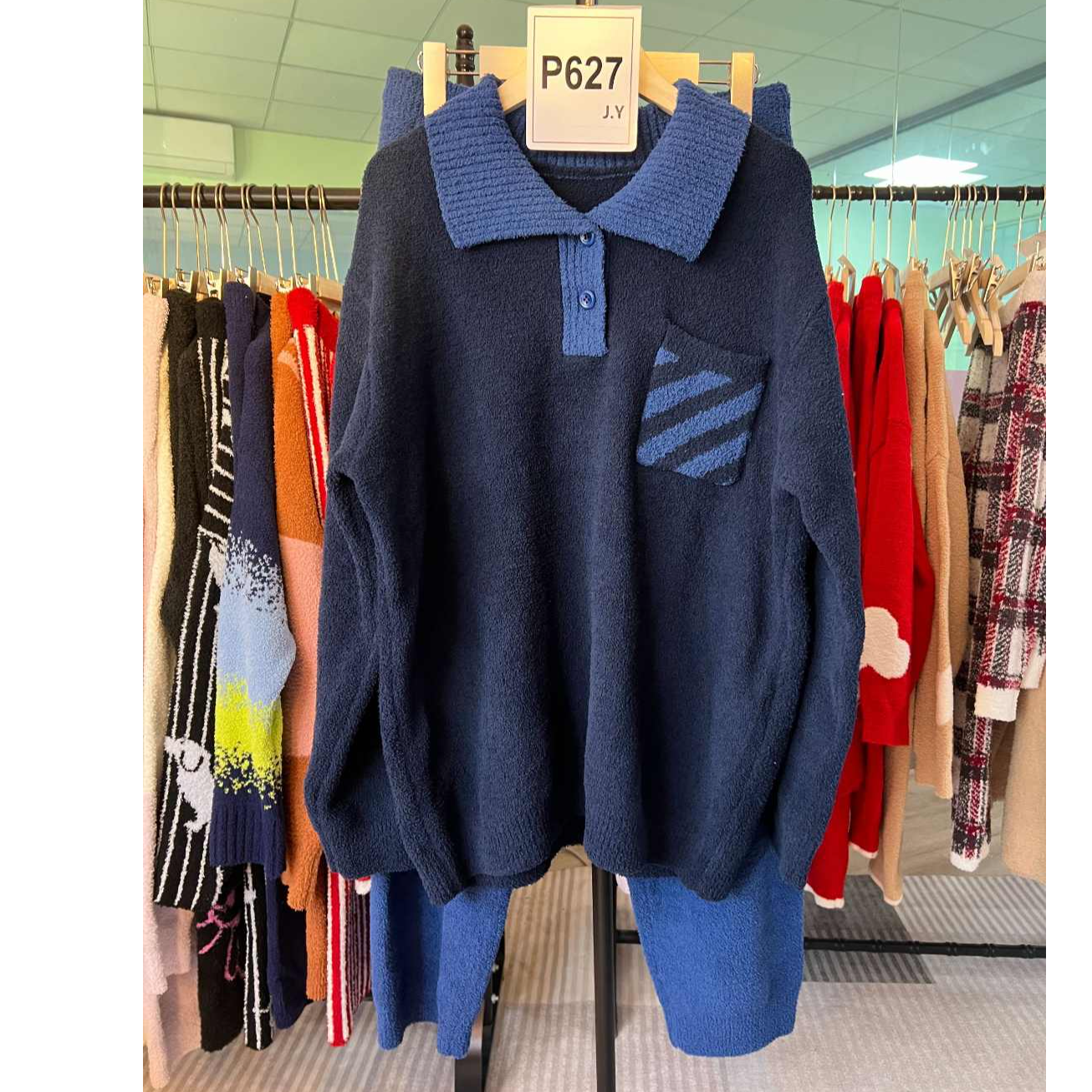 【运费险】【P601-P699】 男款半边绒肌羽家居服软糯舒适保暖套装睡衣