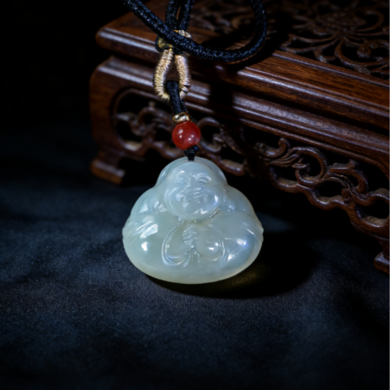 和田玉晴水笑面佛