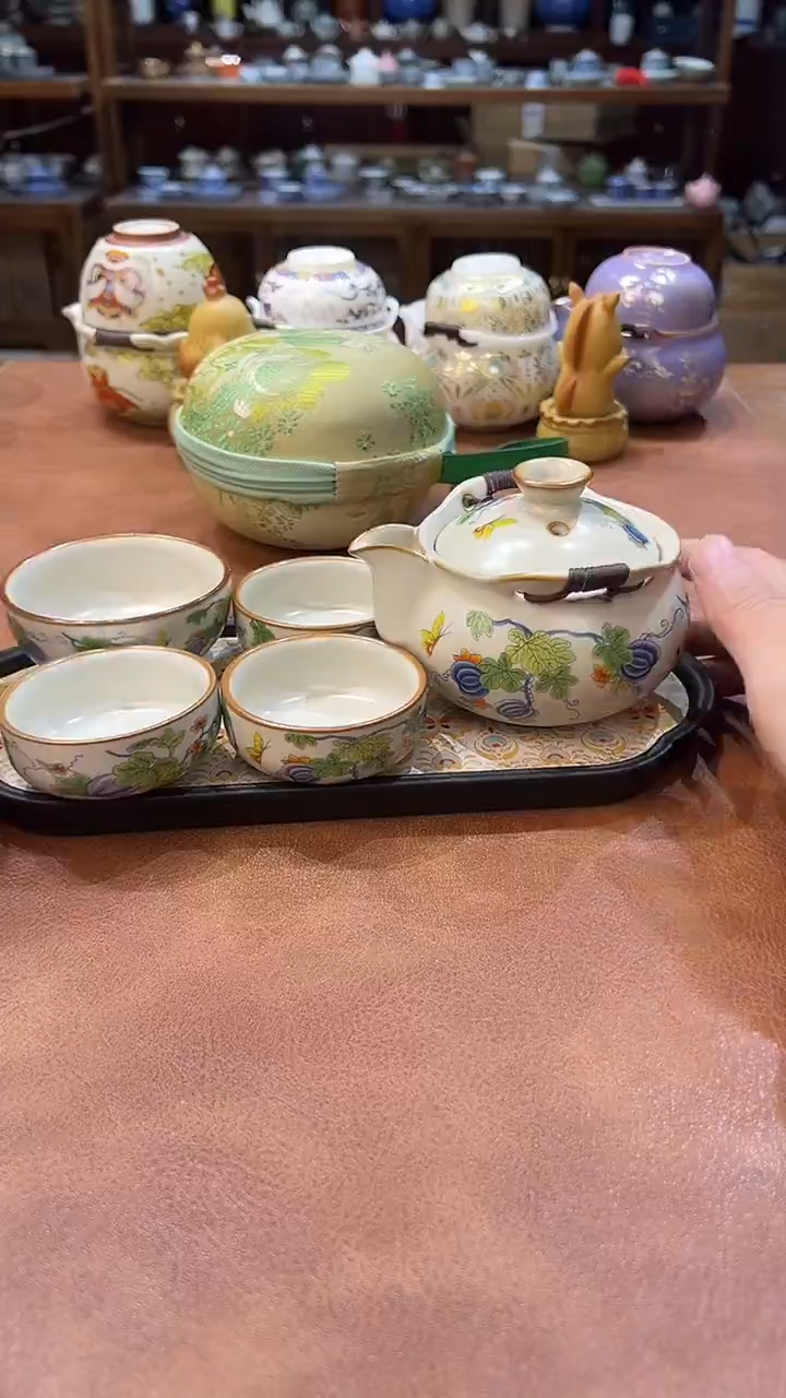 真的很便宜会开片的旅行茶具