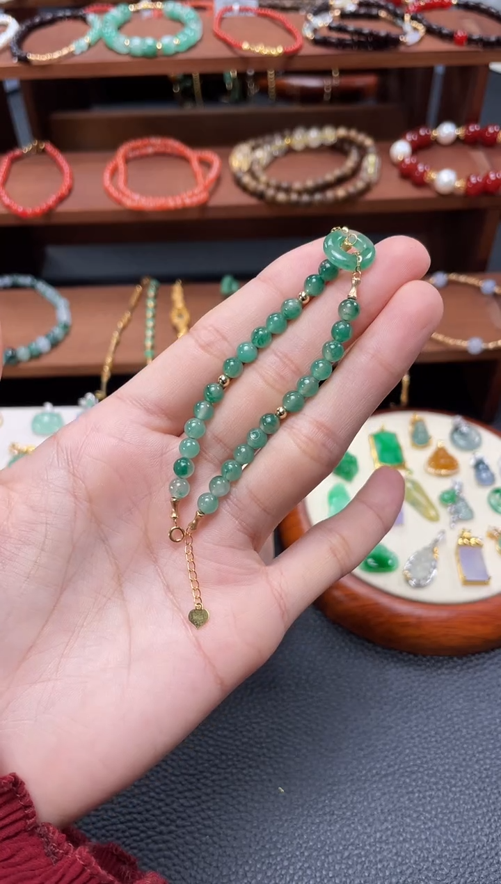 【闪购商品】石英质玉套链未镶嵌一个  JK205