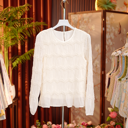 【白茶 衬衫】新中式国风女士新款小香风衬衫