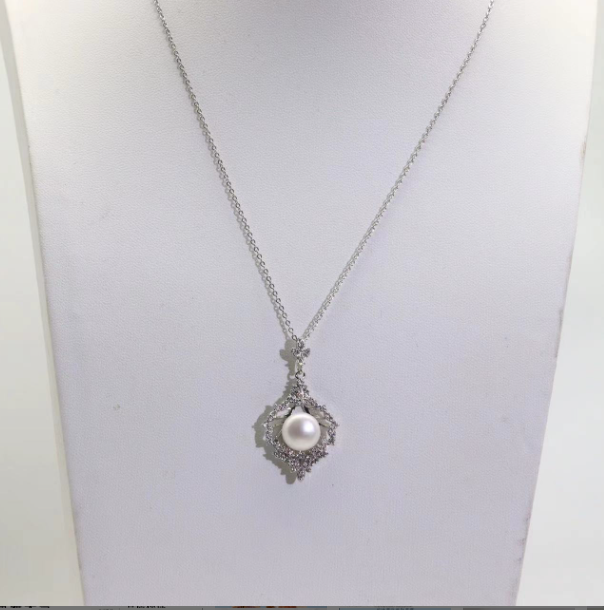 铜合金吊坠 豪镶女神白色吊坠