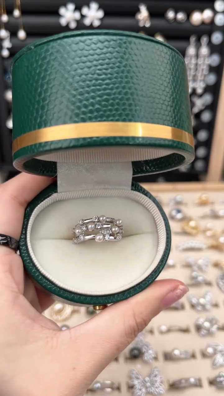 【闪购商品】淡水珍珠戒指银S925镶嵌S925淡水戒指