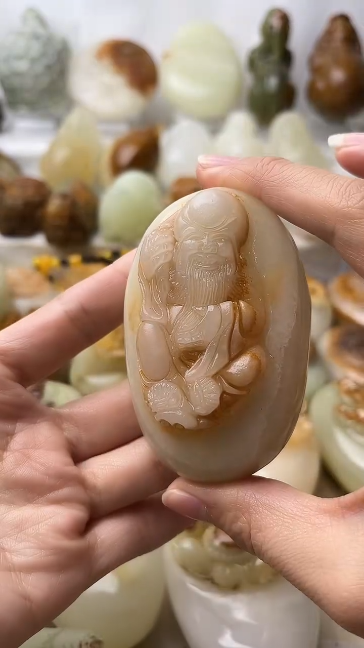 石材古青石棉纹正常不退换寿星