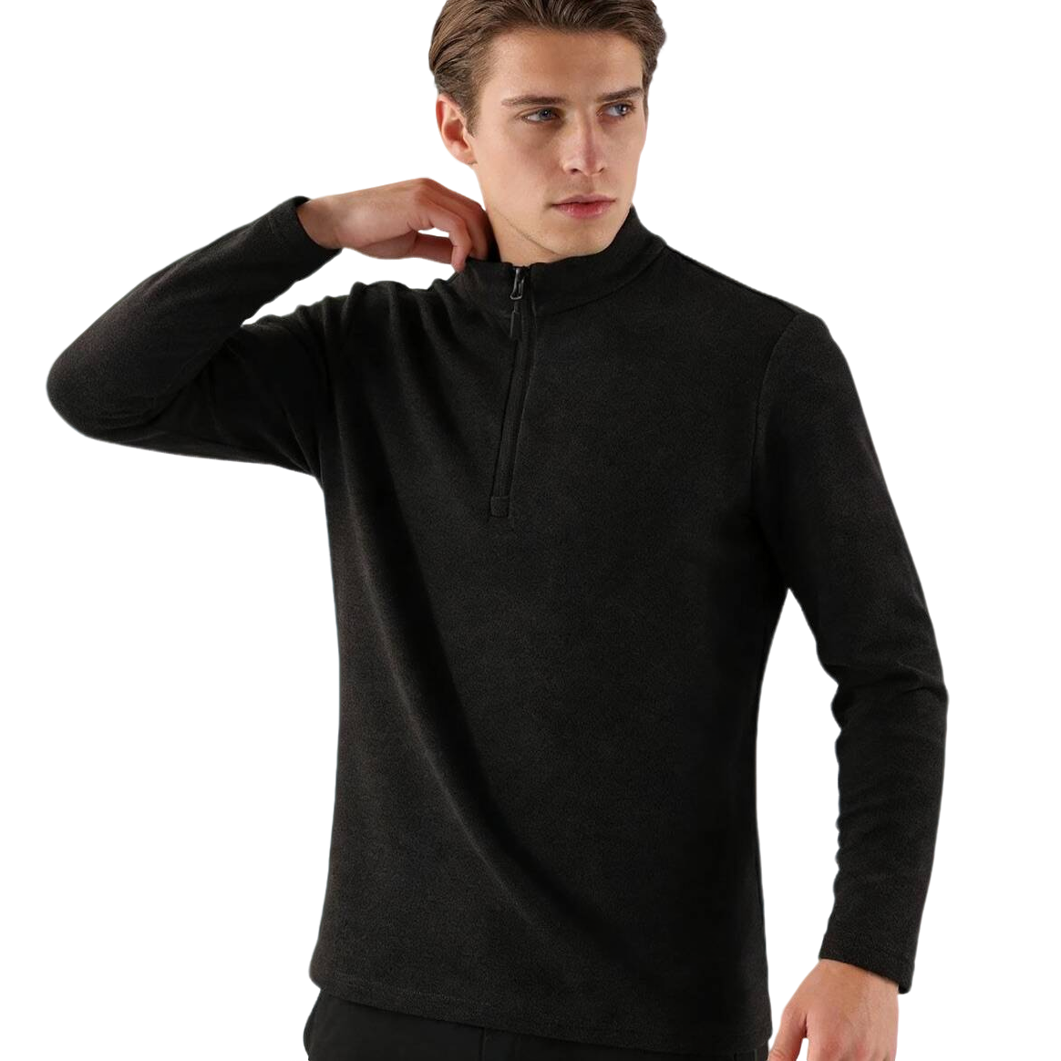 立领半拉链卫衣加绒保暖男女卫衣户外