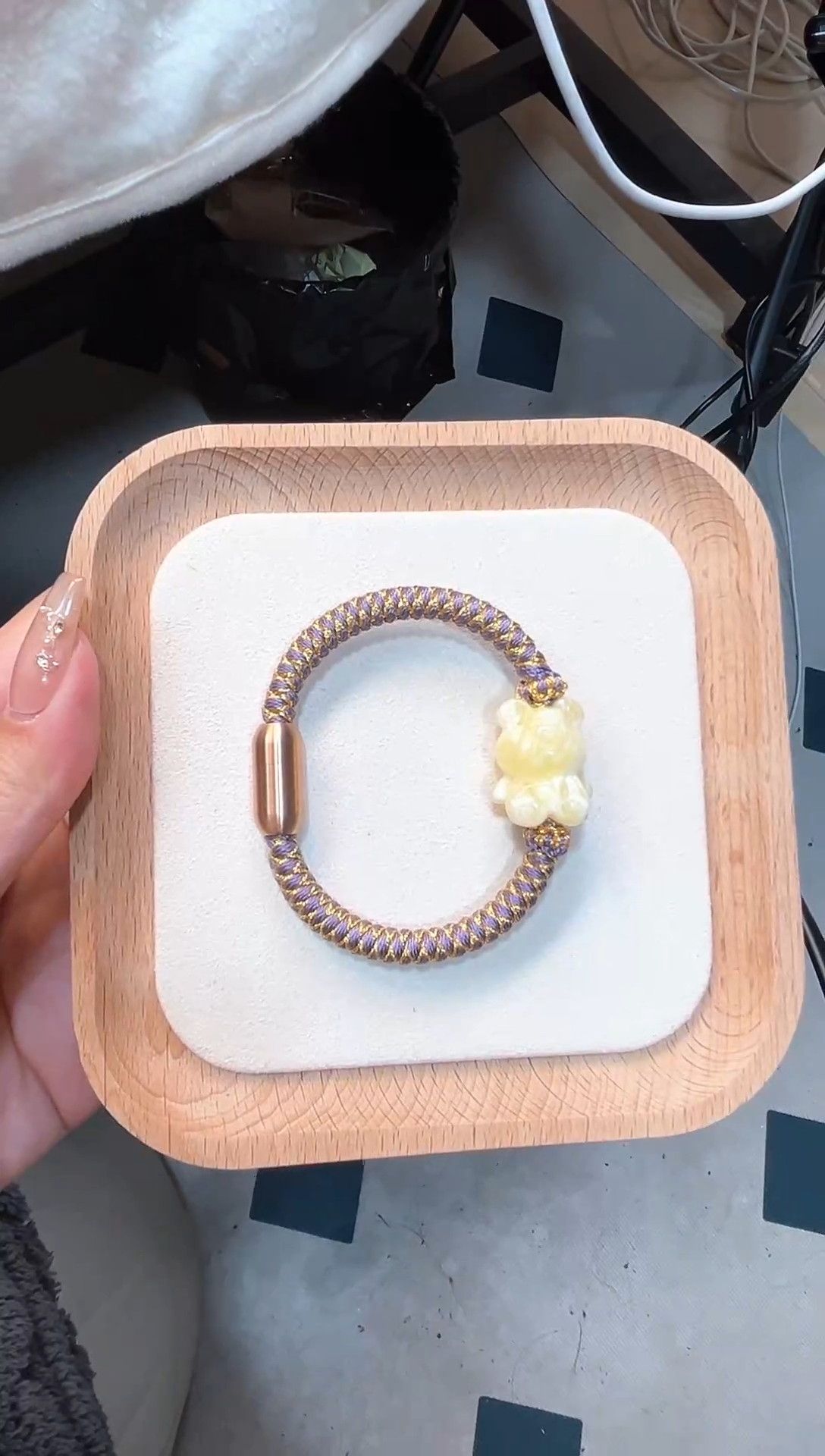 【闪购商品】琥珀珠宝奇石未镶嵌小熊手绳