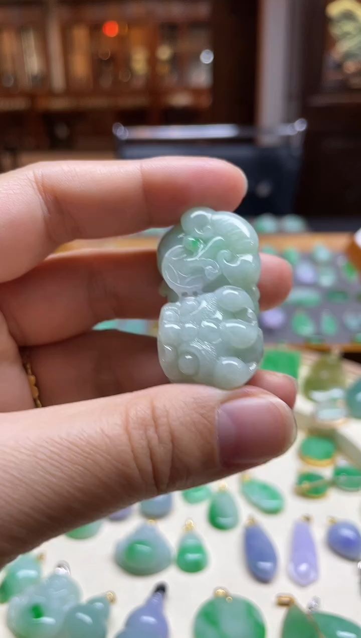 【闪购商品】翡翠颈饰未镶嵌貔貅