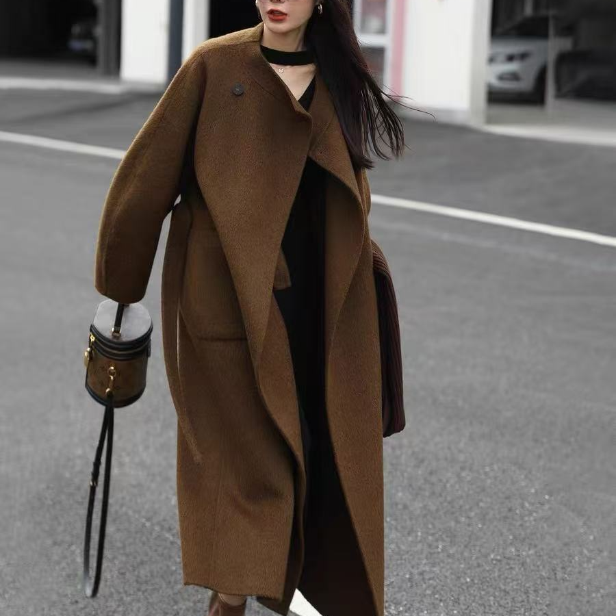 202--秋冬厚款宽松大气毛呢外套