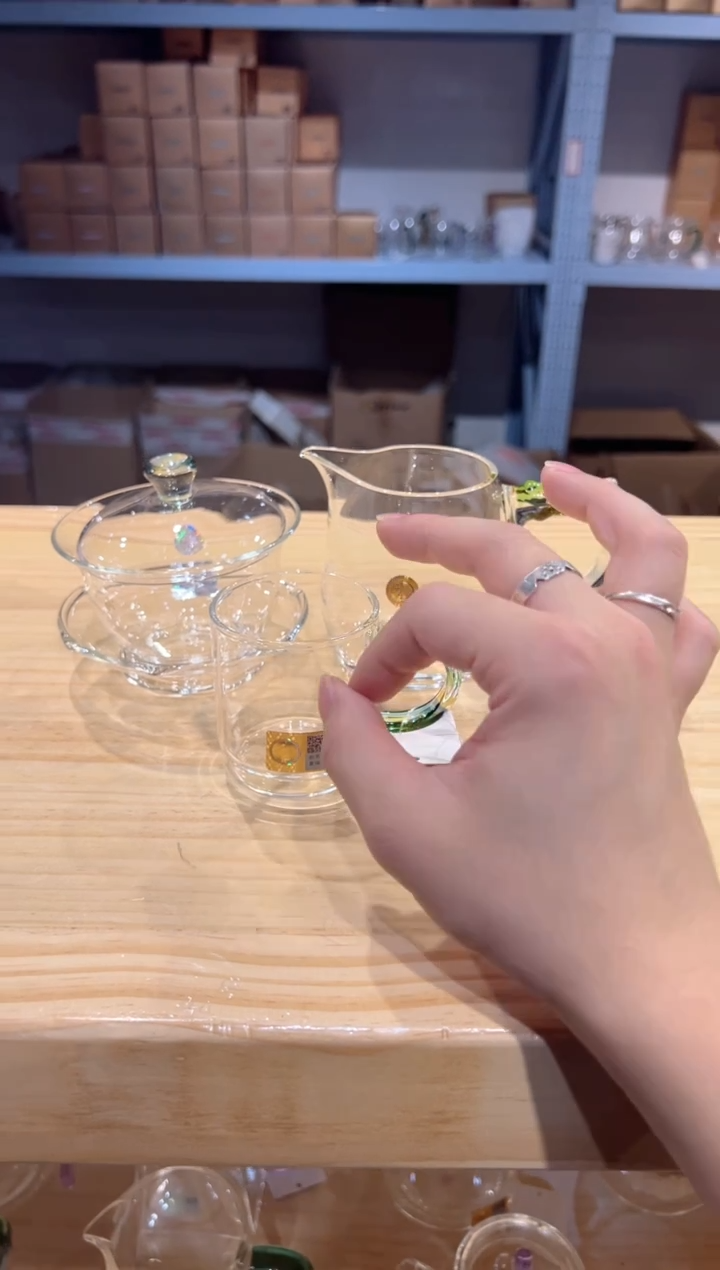 禾器-沁莲盖碗-迷翠+隆宇茶海-迷翠+隆杯-迷翠    