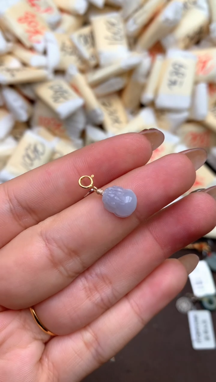 【闪购商品】翡翠挂件18K金镶嵌 —   