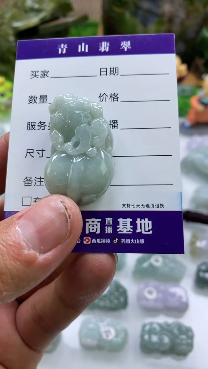 【闪购商品】翡翠颈饰未镶嵌多人如意貔貅