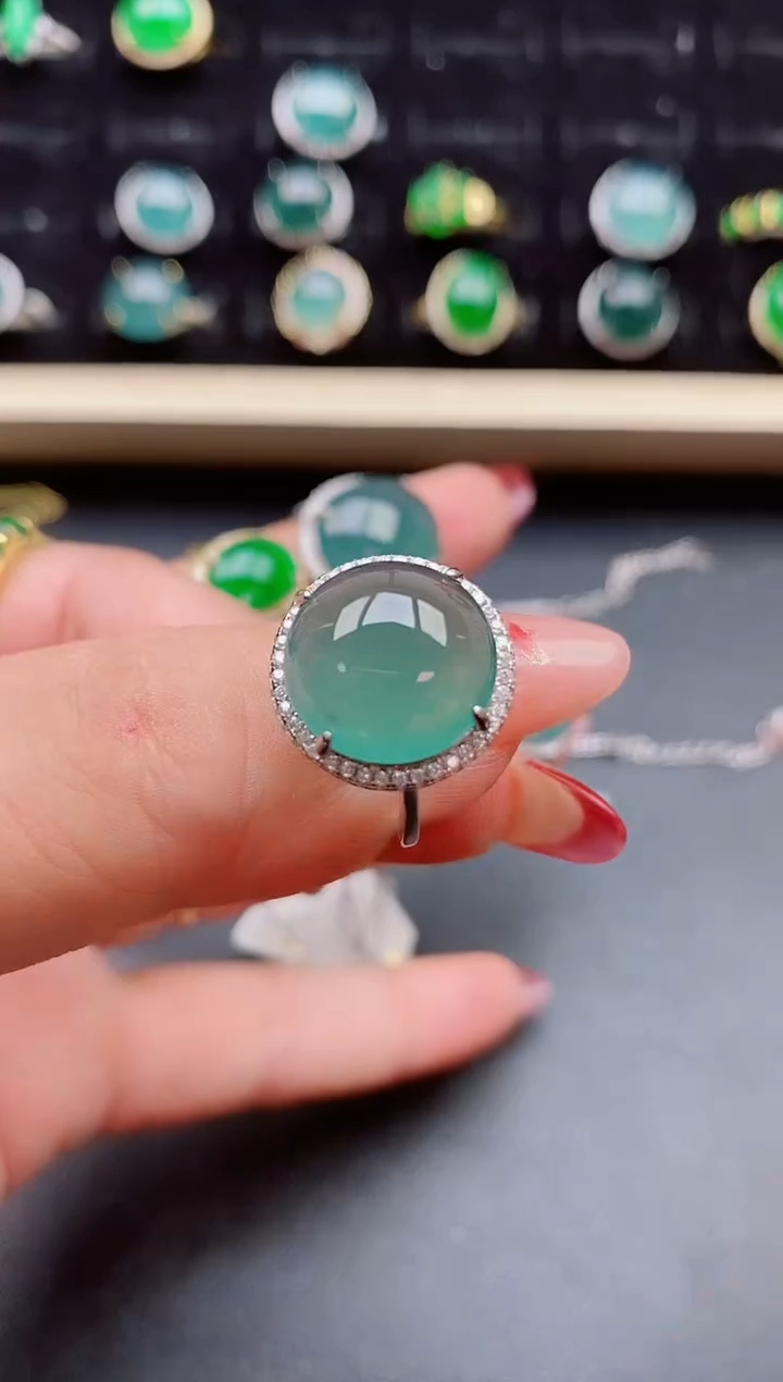 【闪购商品】翡翠戒指银S925镶嵌321321