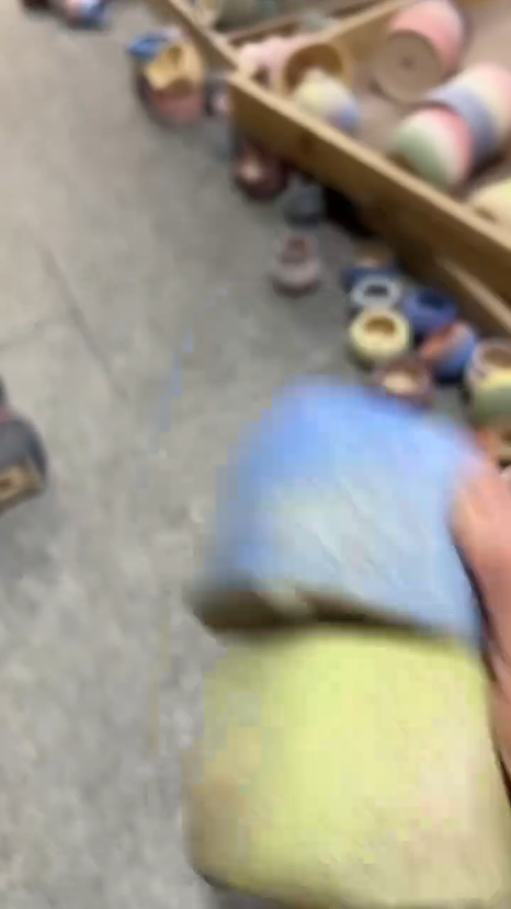 麦饭石粗陶多肉花盆两个微瑕