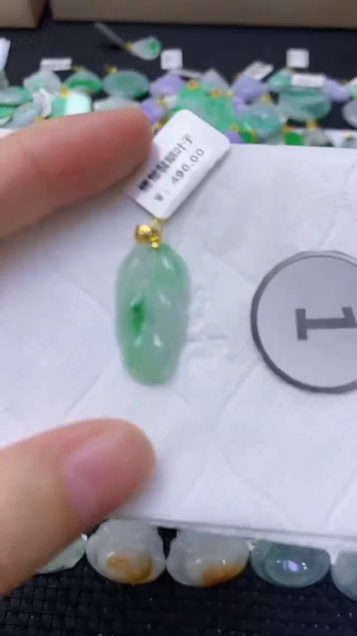 颈饰未镶嵌翡翠天然缅甸翡翠A货