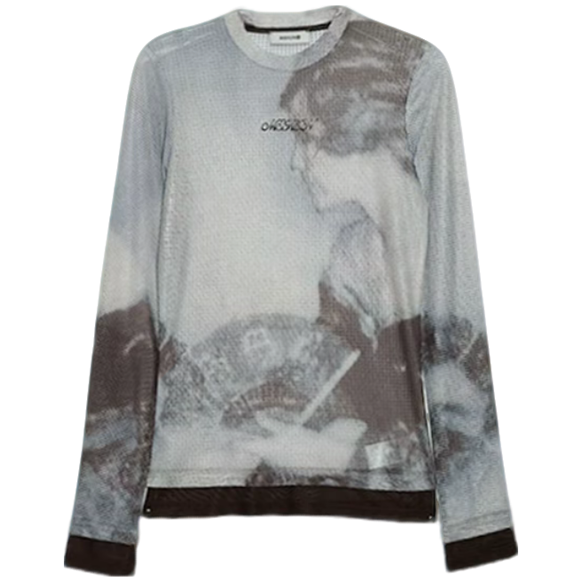 深圳南油MSKIN⑥正版扇子美女网纱T恤