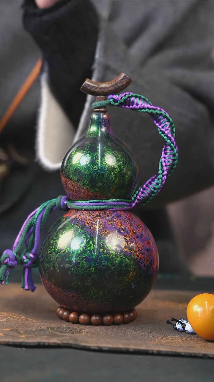 【闪购商品】XF154漆艺酒葫芦不包手串及旋转底座