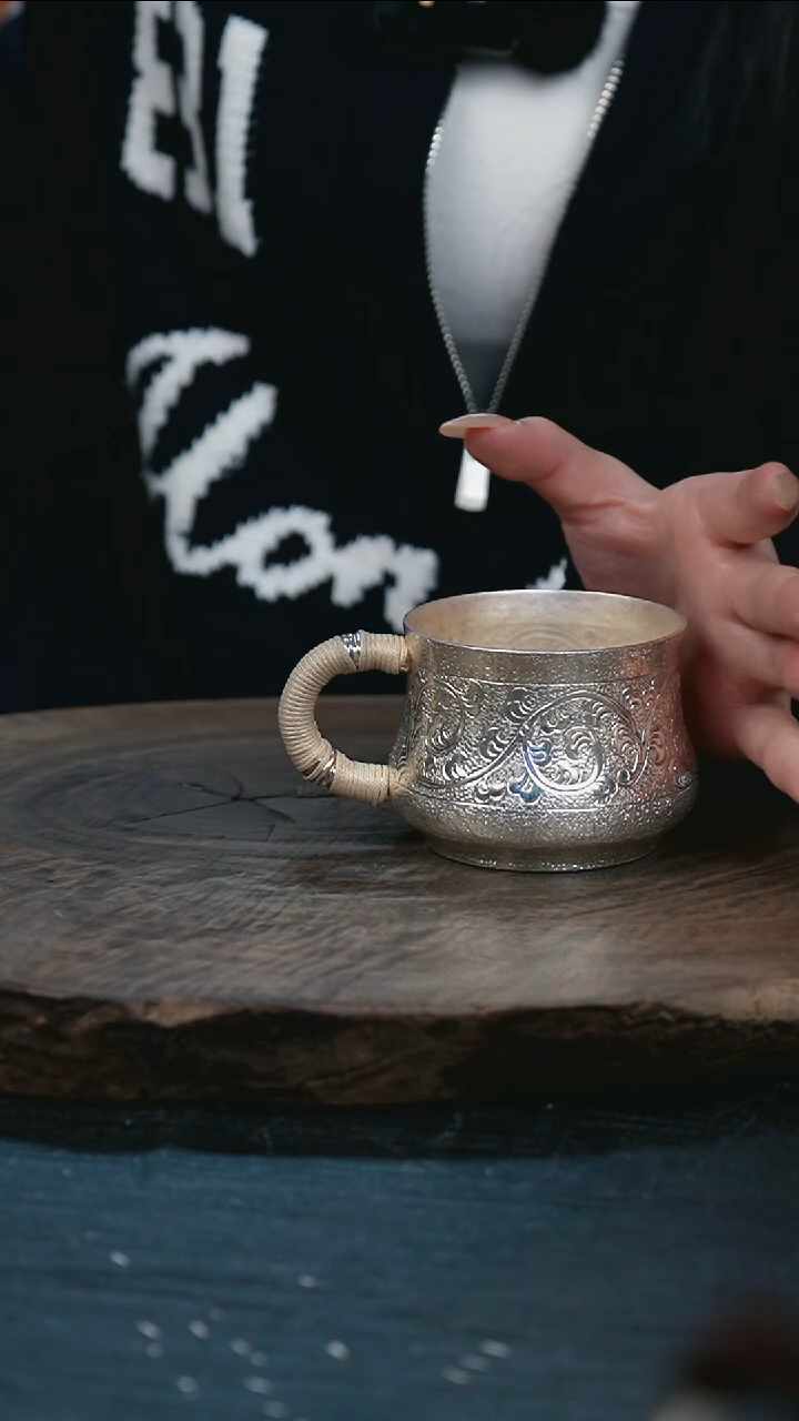 手工新款缠枝莲主人杯