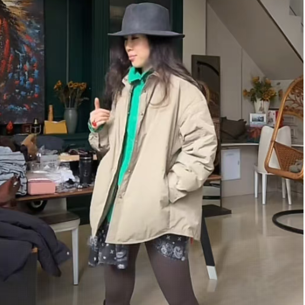 025ZA129 时尚新款休闲显瘦百搭款 衬衣领羽绒服