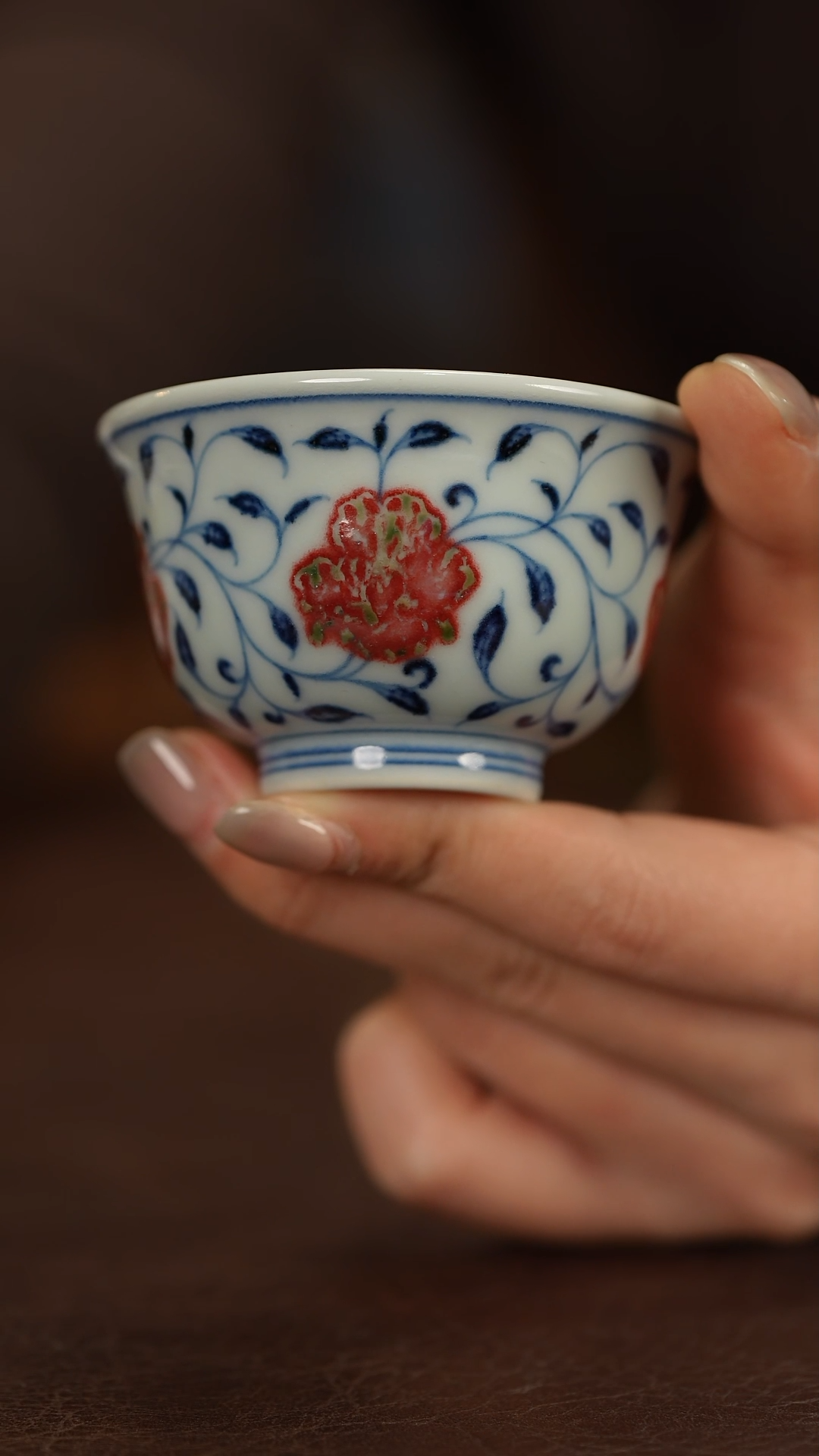 【闪购商品】和然釉里红迷你小压手杯