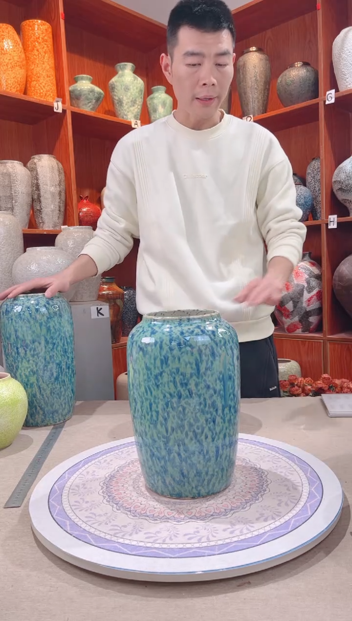 【闪购商品】瓶星辰大海墩子 中号 陶瓷花瓶 无花