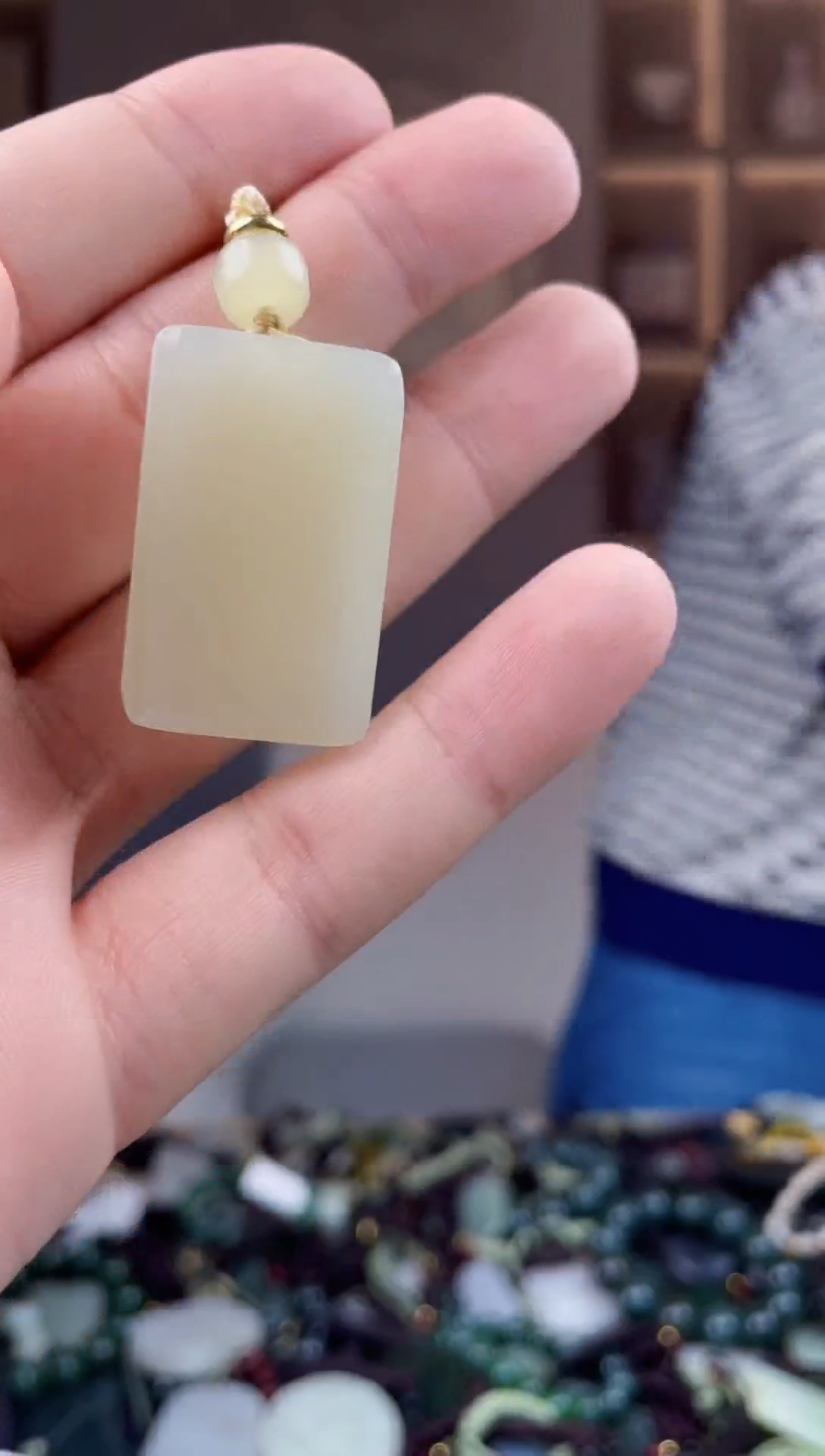 颈饰未镶嵌和田玉拍一发一，多样性发货