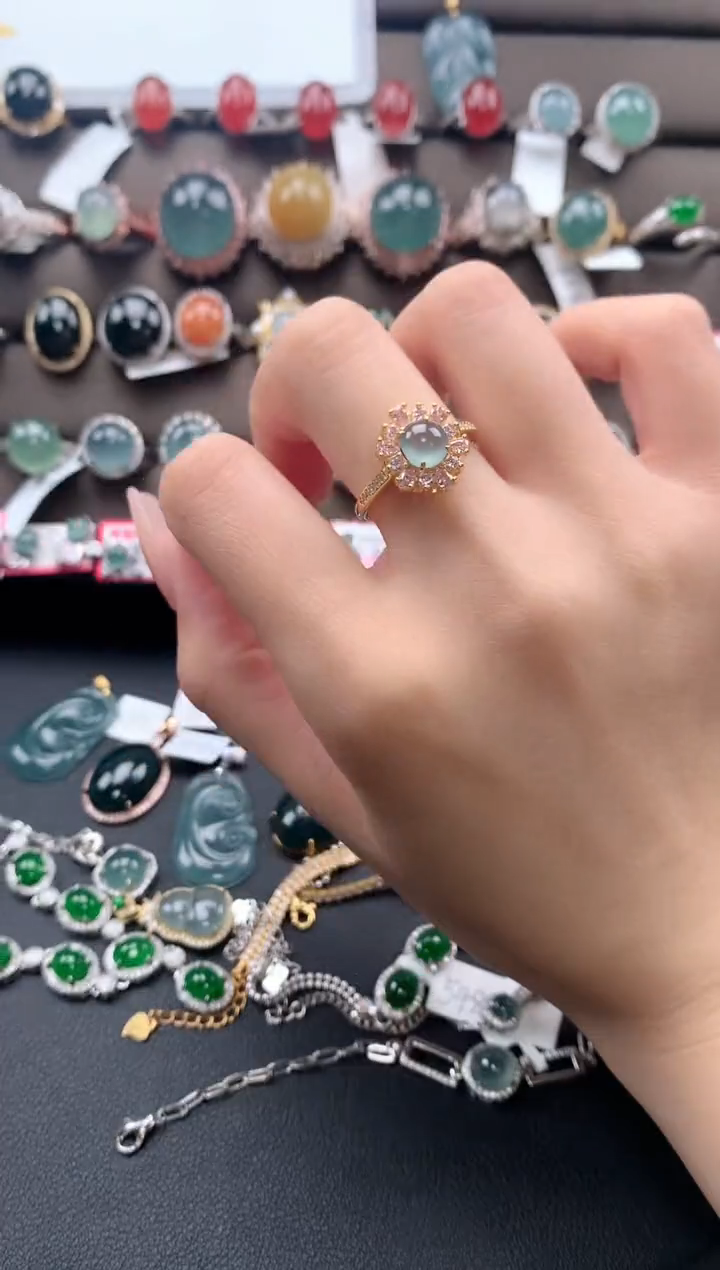 【闪购商品】翡翠戒指银S925镶嵌31232131