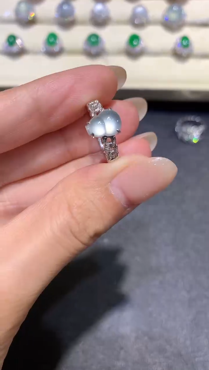 【闪购商品】翡翠戒指18K金镶嵌a59多样性一件发货