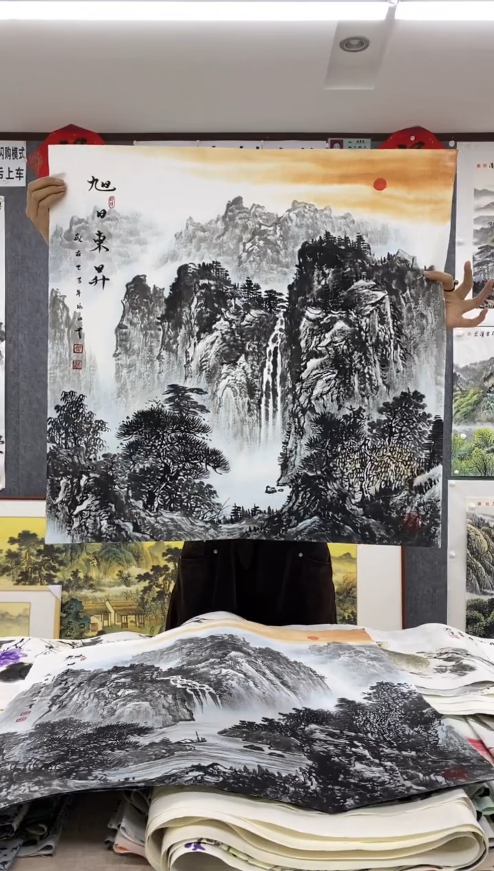 国画福利！沈泳江手绘 四尺斗方68*68cm