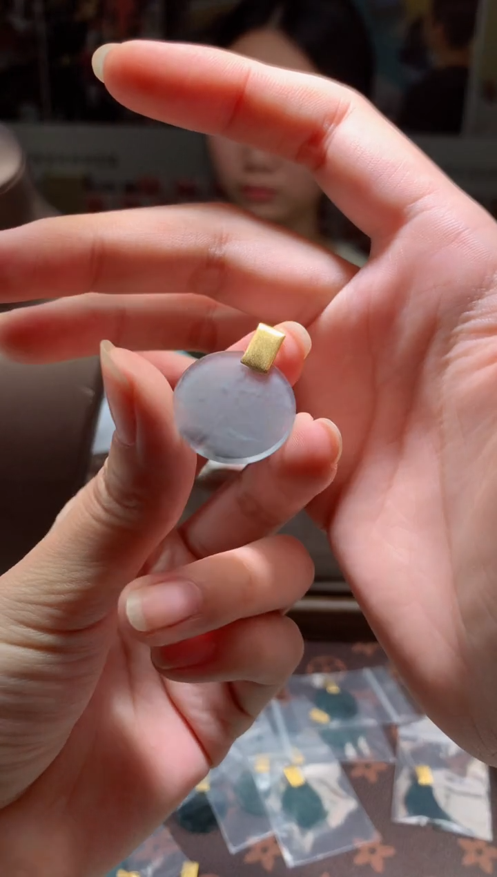 【闪购商品】翡翠吊坠(不含链)银S925镶嵌天然A货翡翠-多样性发货