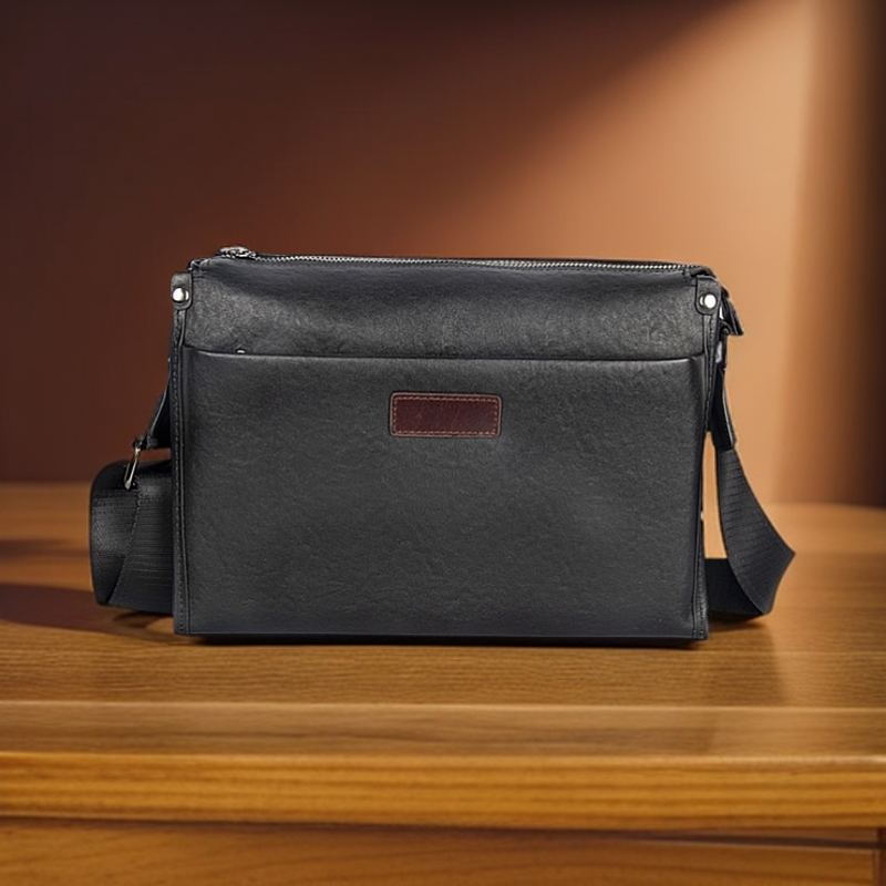 男士单肩包真皮2025新款植鞣头层牛皮包男包横款休闲潮流斜挎包男