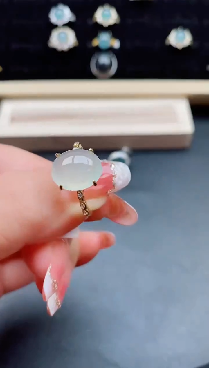 【闪购商品】翡翠戒指银S925镶嵌05800