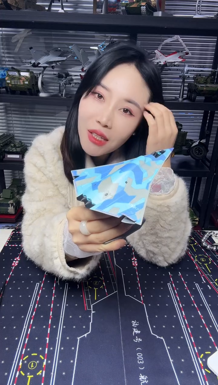 1/144合金飞机模型歼36蓝色迷彩