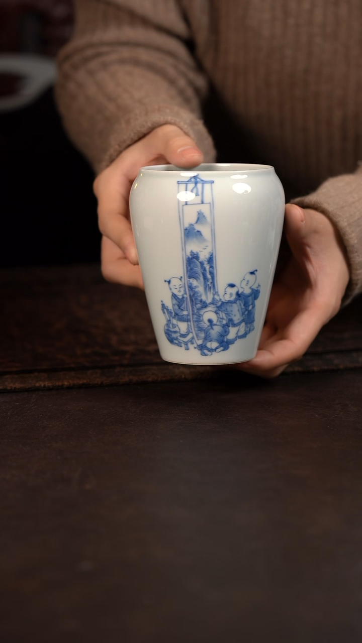 【闪购商品】杯聚澜堂童子赏画水洗