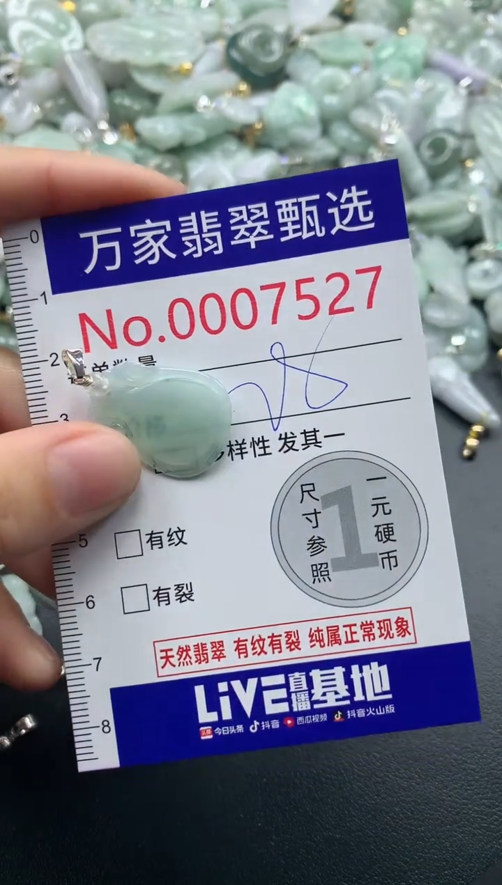 吊坠(不含链)未镶嵌翡翠7527