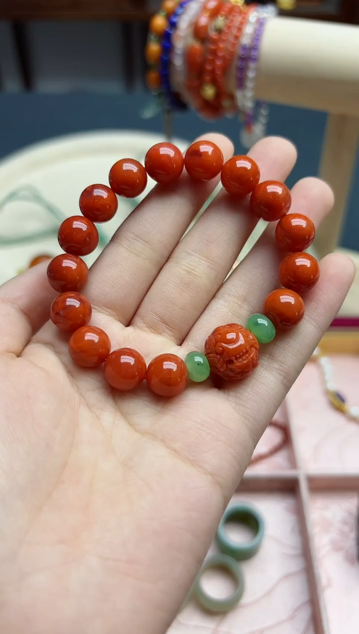 【闪购商品】南红玛瑙手串未镶嵌南红10mm手串*1 TF