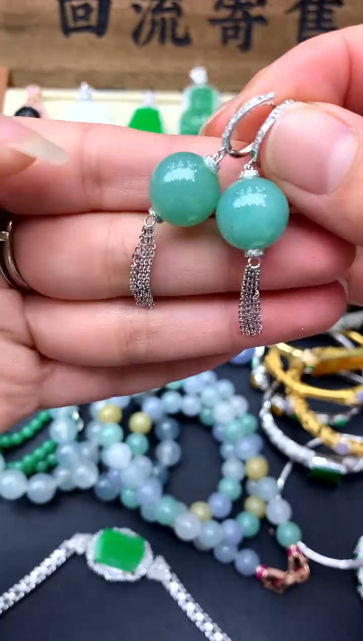 【闪购商品】翡翠耳饰18K金镶嵌276-中国好珍宝