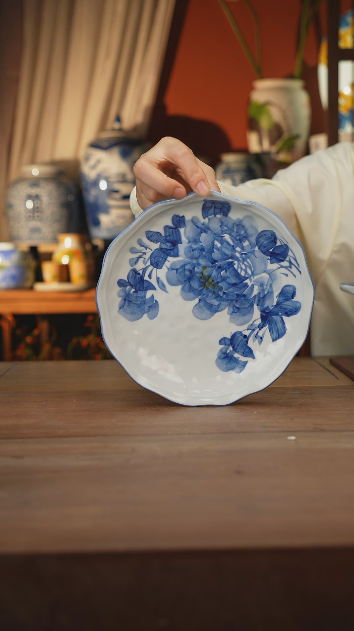 现代 景德镇设计师釉下手绘陶瓷餐具
