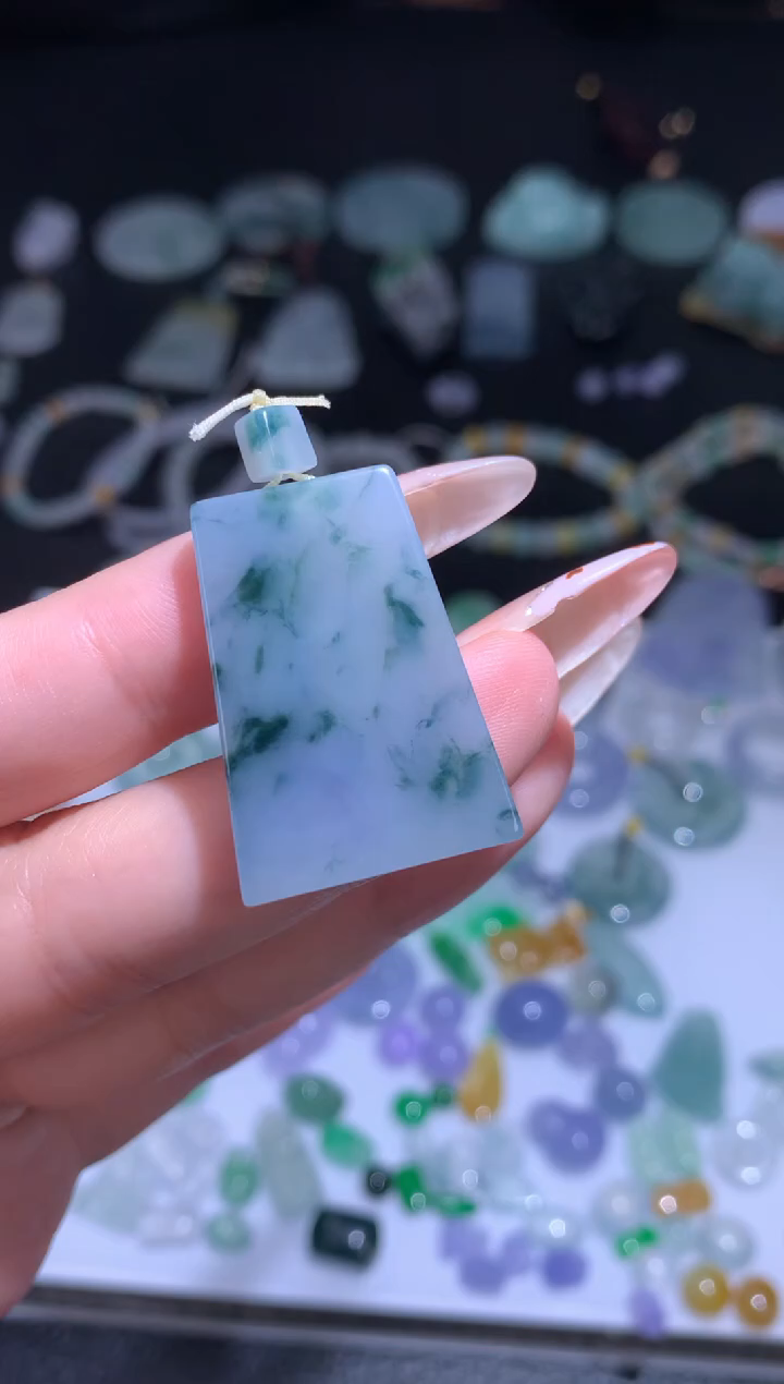 未镶嵌定制翡翠无事牌