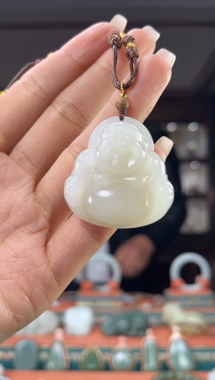 颈饰未镶嵌和田玉佩佩36mm左右