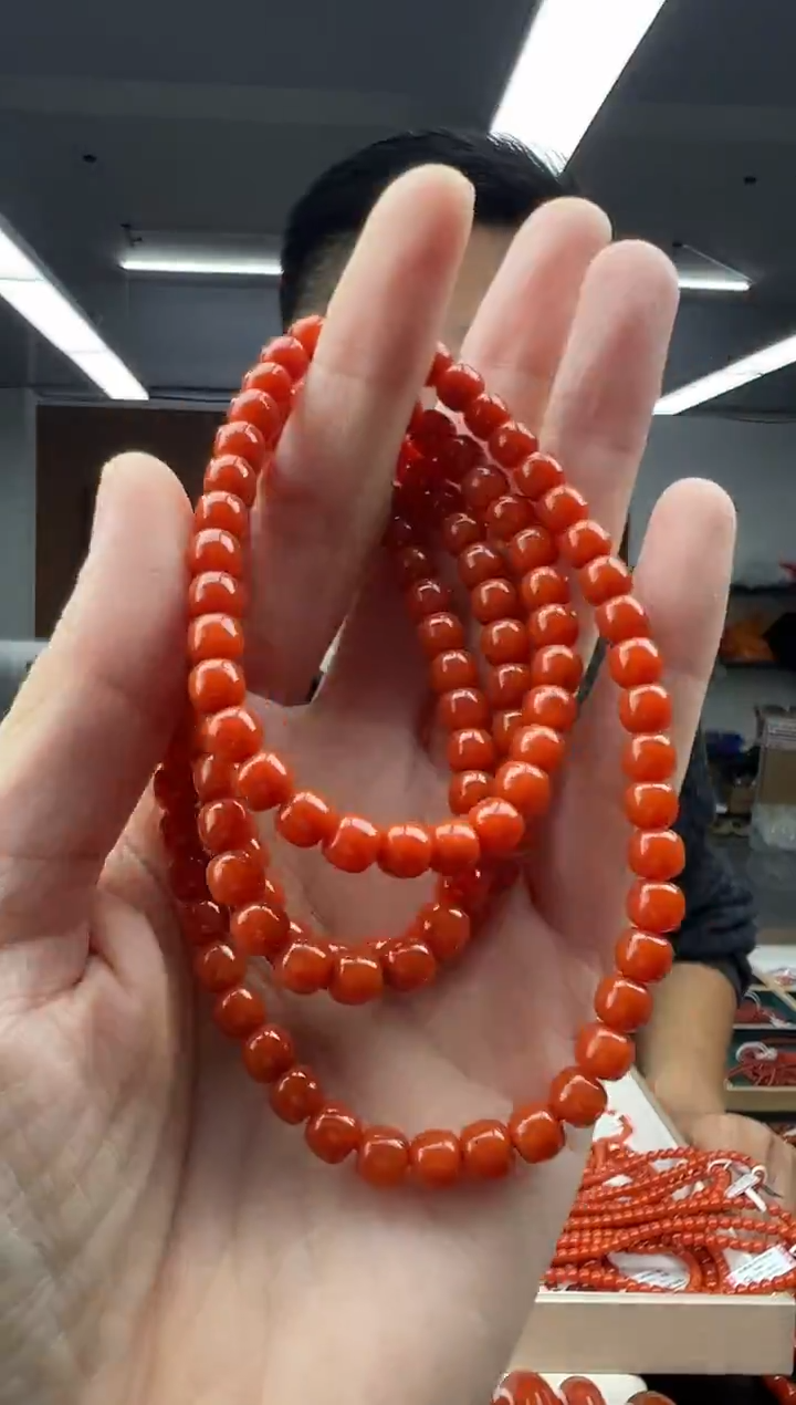 未镶嵌手链南红玛瑙A14保山老型珠南红手串5mm+