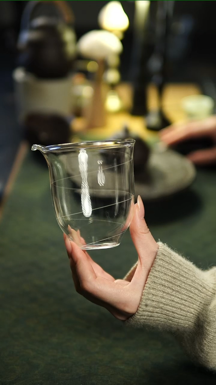茶盏玻心璃语公道杯