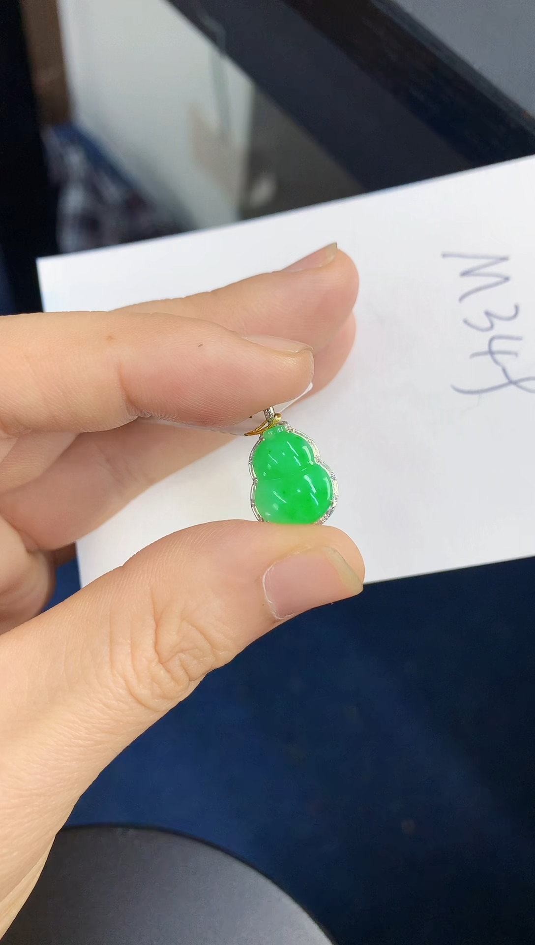 【闪购商品】翡翠颈饰18K金镶嵌000000000