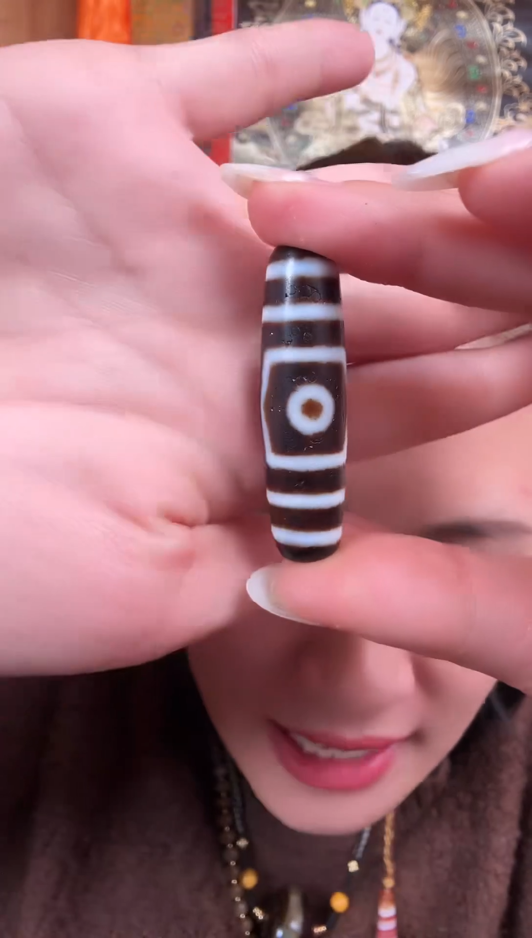 铁合金花岗石藏式风格珠串